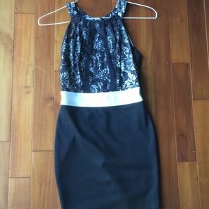 Black and cream dress